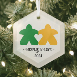 Liebe-, Grün- und Gelbglasverzierungen Ornament Aus Glas