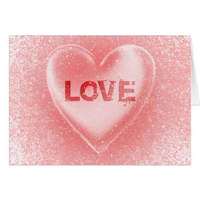 Liebe: Grunge Herz: (Vorderseite (Horizontal))