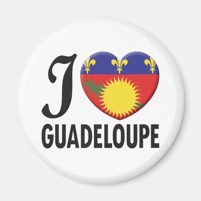 Liebe Guadeloupe Magnet (Vorne)