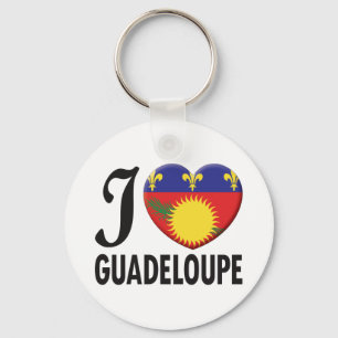Liebe Guadeloupe Schlüsselanhänger