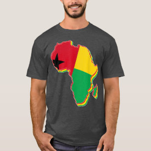 Liebe Guinea Bissau Flag mit Afrika Karte Bissau P T-Shirt