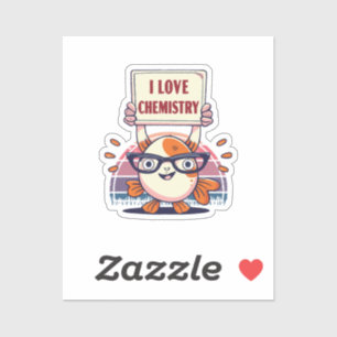 Liebe Guppys und Chemie Aufkleber