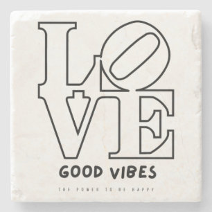 LIEBE GUTE VIBES STEINUNTERSETZER