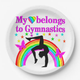 LIEBE GYMNASTICS FÜR IMMER PAPPTELLER