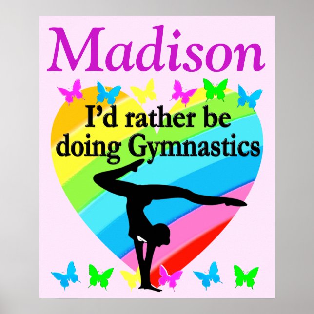 LIEBE GYMNASTICS PERSONALISIERT GYMNAST POSTER (Vorne)