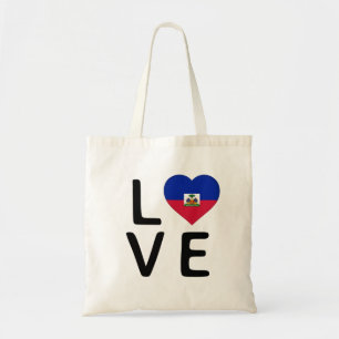 Liebe - Haitifische Flagge Tragetasche