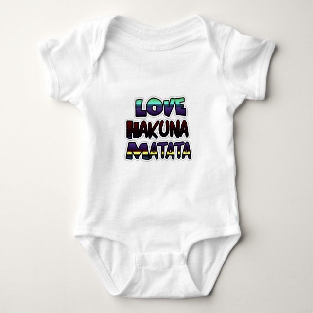 Liebe Hakuna Matata Geschenke Baby Strampler (Vorderseite)