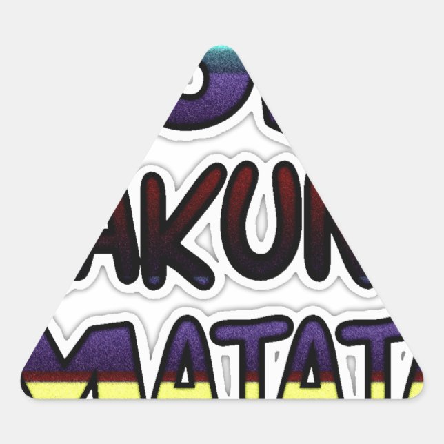 Liebe Hakuna Matata Geschenke Dreieckiger Aufkleber (Vorderseite)