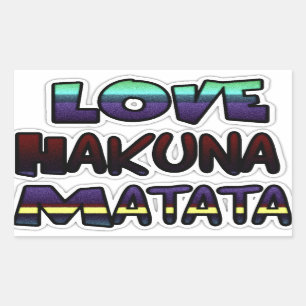 Liebe Hakuna Matata Geschenke Rechteckiger Aufkleber