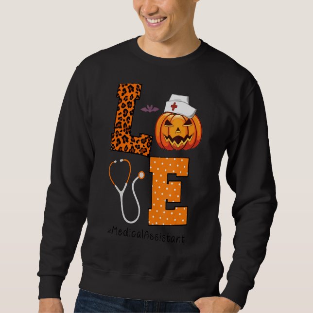Liebe Halloween Nursing Pumpkin S Sweatshirt (Vorderseite)