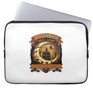 Liebe Halloween Spukhaus Halbmond Schwarz C Laptopschutzhülle