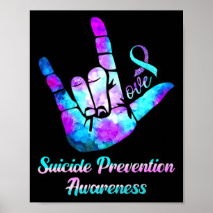 Liebe Hand Sign Suizidprävention Woche S Poster