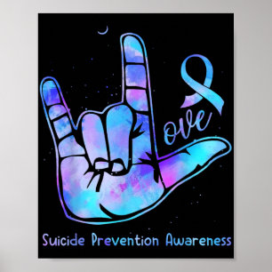 Liebe Hand Sign Suizidprävention Woche S Poster