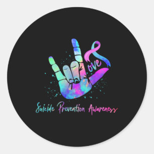 Liebe Hand Sign Suizidprävention Woche S Runder Aufkleber