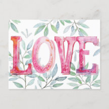 Liebe Handgemalte Valentinstag Aquarell