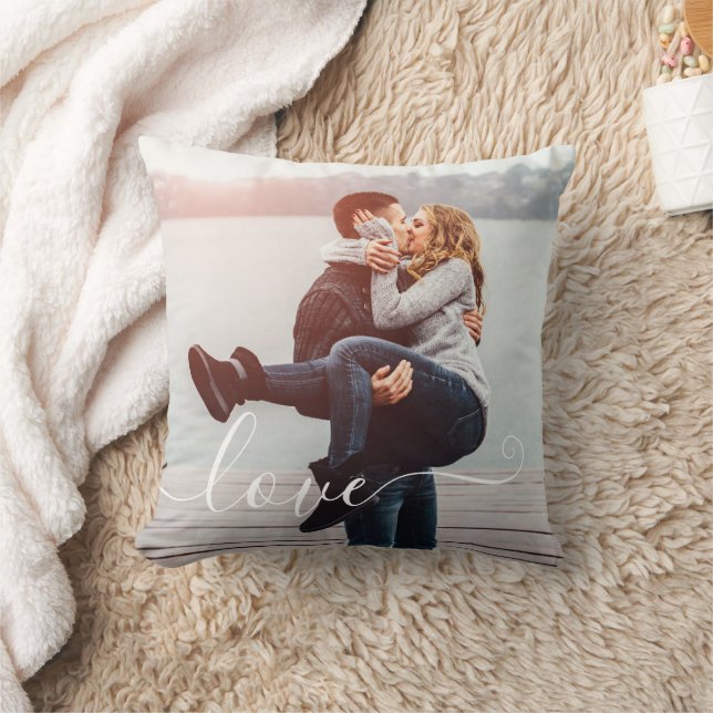 LIEBE Handgeschriebenes Foto Personalisiert Kissen (Decke)