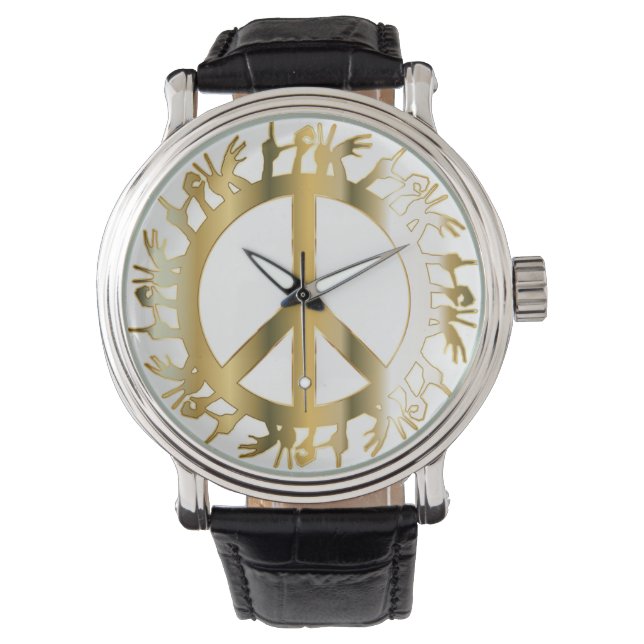 LIEBE HANDS PEACE SIGN ARMBANDUHR (Vorderseite)