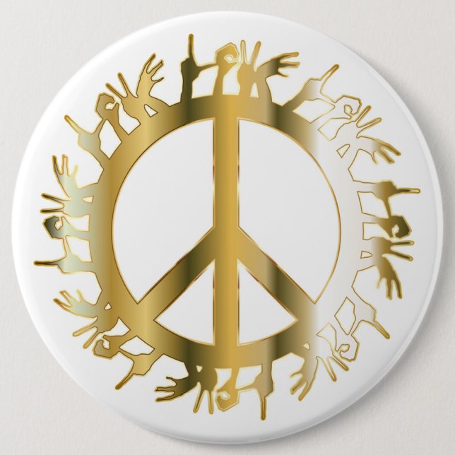 LIEBE HANDS PEACE SIGN BUTTON (Vorderseite)