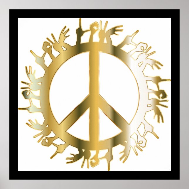LIEBE HANDS PEACE SIGN POSTER (Vorne)