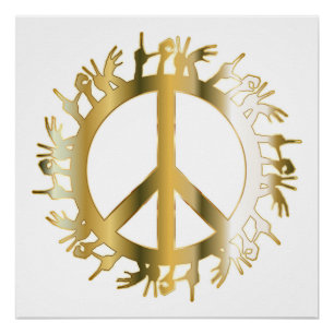 LIEBE HANDS PEACE SIGN POSTER