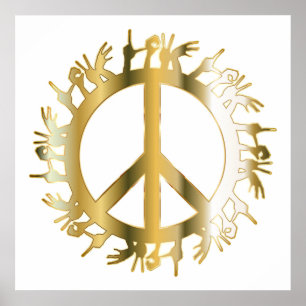 LIEBE HANDS PEACE SIGN POSTER