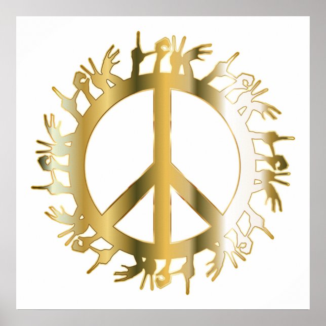 LIEBE HANDS PEACE SIGN POSTER (Vorne)