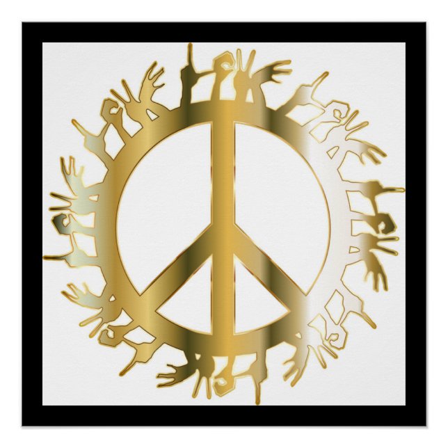 LIEBE HANDS PEACE SIGN POSTER (Vorderseite)