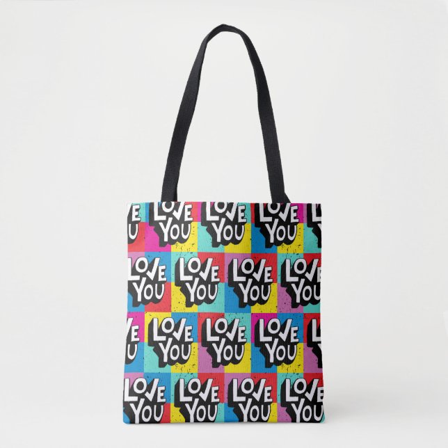 Liebe. Handschriftenmuster für Valentine d Tasche (Vorderseite)