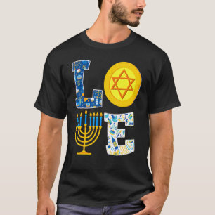 Liebe Hanukkah Chanukah Menorah Pajama Matching F T-Shirt