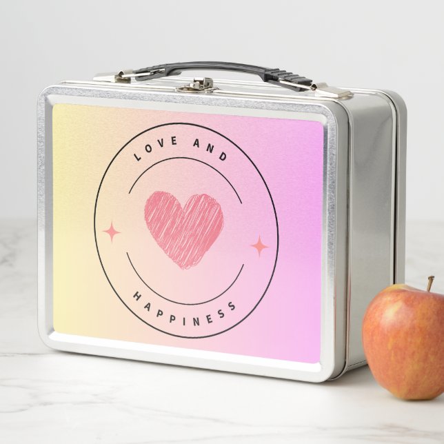Liebe & Happiness Metal Lunch Box (Beispiel)