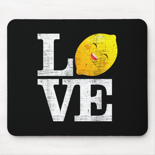Liebe Happy Lemon Fresh Summer Lemons Lemonade Mousepad (Vorne)