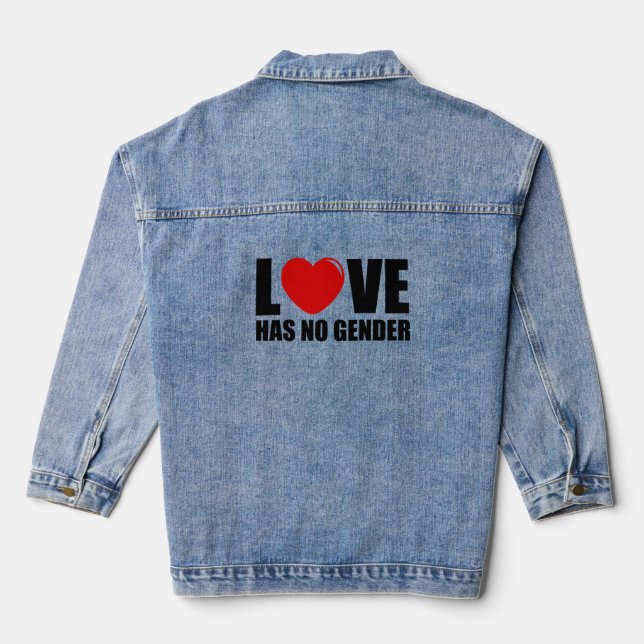 Liebe hat kein Geschlecht Jeansjacke (Rückseite)
