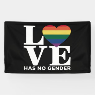 Liebe hat kein Geschlecht LGBTQ Regenbogen Stolz M Banner