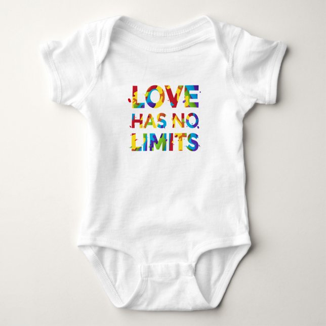 Liebe hat keine Grenzen Baby Strampler (Vorderseite)