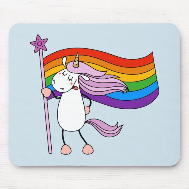 Liebe hat keine Grenzen Einhorn Mousepad (Vorne)