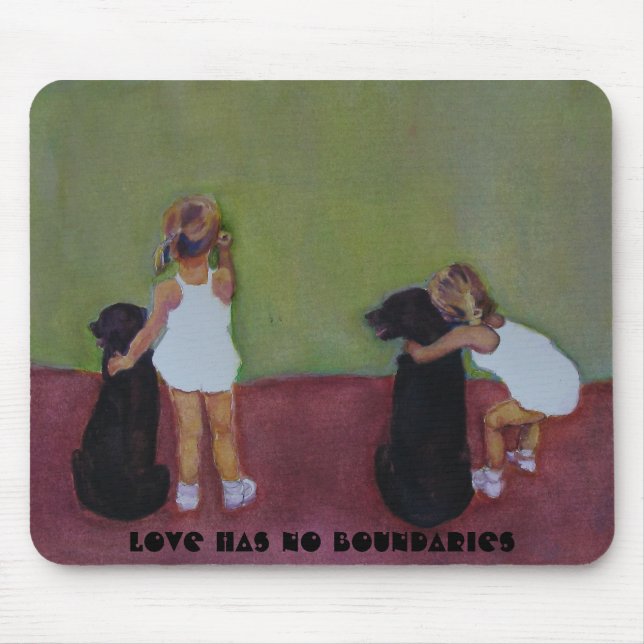 LIEBE HAT KEINE GRENZEN - Mausunterlage Mousepad (Vorne)