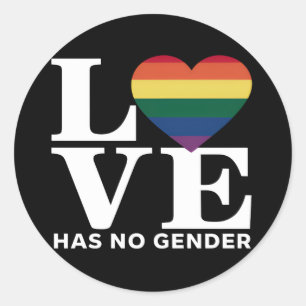 Liebe hat keinen LGBTQ-Rainbow-Pride-Monat Runder Aufkleber