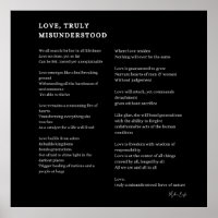 Liebe hat Liebe Poster wirklich missverstanden
