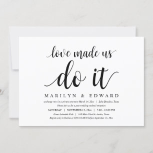 Liebe hat uns dazu gebracht, moderne Post-Wedding- Einladung