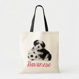 Liebe Havanese Welpe Hund Leinwand Tasche