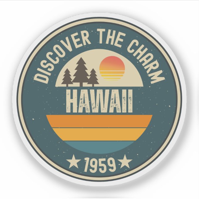 Liebe Hawaii - Herzstück des Pazifik-Geschenks Aufkleber (Vorderseite)