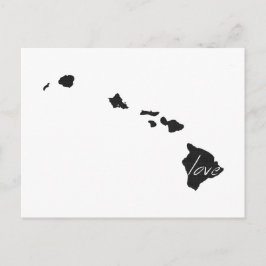 Liebe Hawaii Karte Gestaltete antike schwarze Tafe
