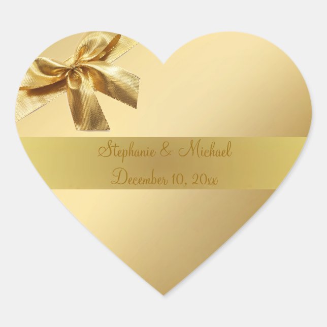 Liebe-Heart-Aufkleber mit Bow Herz-Aufkleber (Vorderseite)