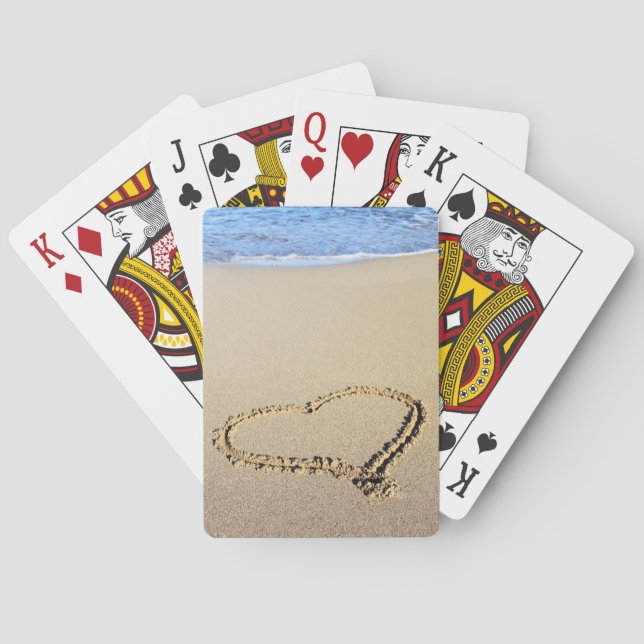 Liebe Heart Beach Spielkarten (Rückseite)