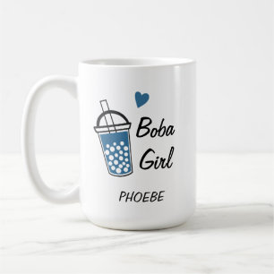 Liebe Heart Boba Girl Custom Personalisiert Novell Kaffeetasse