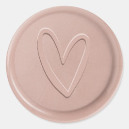 Liebe Heart Café Mocca Wax Siegel Sticker