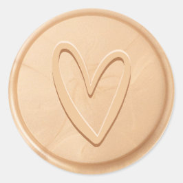 Liebe Heart Champagne Wax Siegel Sticker