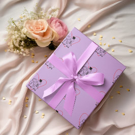 Liebe Heart Couple Wedding Geschenkpapier