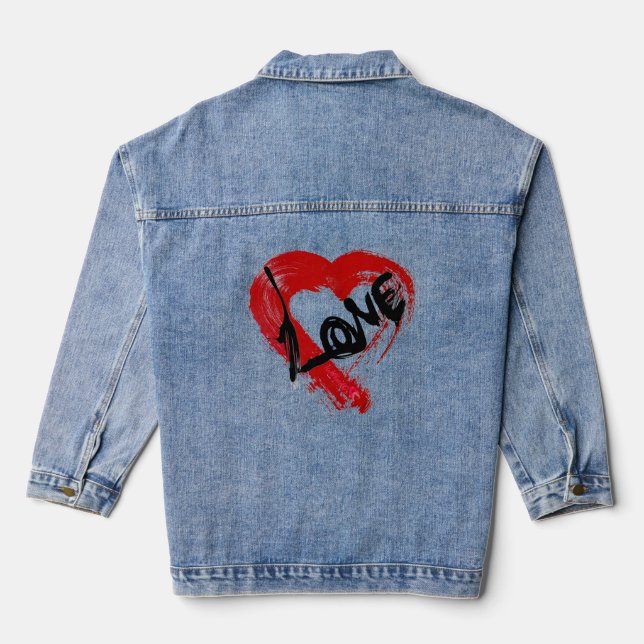 Liebe Heart Denim Jacket Jeansjacke (Rückseite)