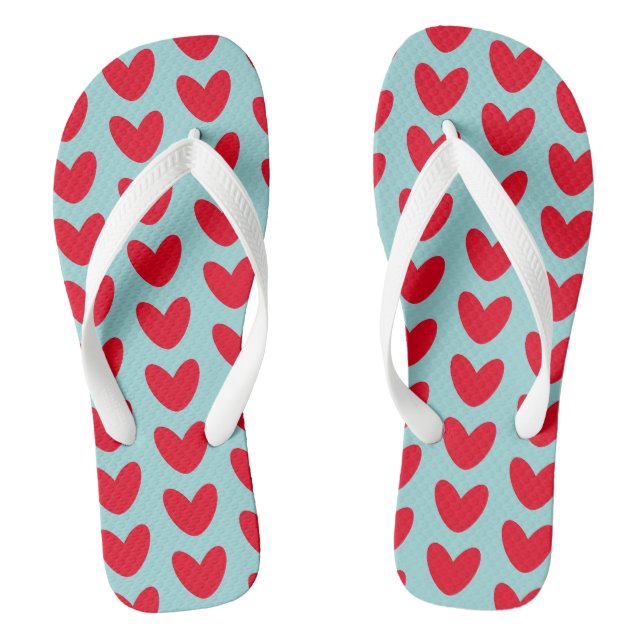 Liebe Heart Flip Flops Beach Footwear (Fußbett)